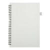 Cahier à spirales Liss A5 à couverture rigide en plastique recyclé blanc