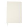 Carnet A5 recyclé Bass ligné à couverture rigide Standard | Blanc | sans marquage | non disponible | non disponible