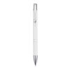 Stylo bille rétractable en aluminium Moneta Standard | blanc | sans marquage | non disponible | non disponible
