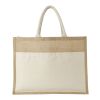 Sac shopping jute Mumbay Prioritaire | Naturel-Naturel | Sérigraphie 1 couleur | front | 300 mm x 150 mm | non disponible