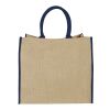 Grand Sac Shopping Jute Standard | Naturel-Marine | sans marquage | non disponible | non disponible