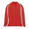 Sac à dos Oregon en coton de 140 g/m² avec cordon de serrage Standard | Rouge | sans marquage | non disponible | non disponible | non disponible