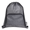 Sac pliable 7 L recyclé avec cordon de serrage Ash Standard | Gris-Noir | sans marquage | non disponible | non disponible | non disponible