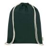Sac refermable à cordon Odisha de 5&nbsp;L bio certifié OCS 140&nbsp;g/m² Vert foncé