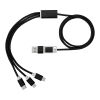 Câble de charge 3-en-1 avec double entrée Versatile Noir