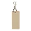 Porte-clés rectangulaire à breloques en matériaux recyclés certifié GRS Resi Plus Standard | Oatmeal | sans marquage | non disponible | non disponible
