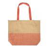 Grand sac fourre-tout en papier paille Rhythm avec fermeture à glissière, 21 L Brick