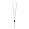 Lanyard Bucks en PET recyclé sublimation Noir-Blanc | 10mm | sans marquage | non disponible | non disponible
