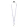 Lanyard Addie en PET recyclé sublimation Noir-Blanc | 10mm | Sublimation | all over, front | 10 mm x 900 mm