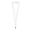 Lanyard Addie en PET recyclé sublimation blanc-blanc | 15mm | Sublimation | all over, front | 15 mm x 900 mm