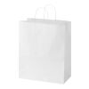 Sac en papier Kraft 80 à 90&nbsp;g/m2 avec poignées torsadées 32 x 17 x 39&nbsp;cm Blanc
