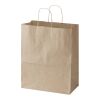 Sac en papier Kraft 80 à 90 g/m2 avec poignées torsadées 25 x 15 x 32&nbsp;cm Marron kraft | sans marquage | non disponible | non disponible