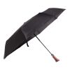 Parapluie pliable en bois avec ouverture et fermeture automatique SCX.design R03  noir | sans marquage | non disponible | non disponible