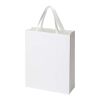 Sac en papier Smartfold 230 g/m² avec anses en ruban et pelliculage brillant - 31 x 12 x 39 cm blanc