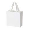 Sac en papier Smartfold 230 g/m² avec anses en ruban et pelliculage mat - 24 x 10 x 24 cm blanc