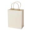 Sac en papier recyclé de type agricole, 150 g/m², avec anses torsadées - 18 x 9 x 23 cm Ivoire