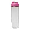 Bouteille de sport avec couvercle à clapet H2O Tempo® - 700 ml Translucide-Rose | sans marquage | non disponible | non disponible