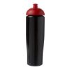 Bouteille H2O Tempo® de sport avec couvercle en dôme - 700 ml Noir-Rouge | sans marquage | non disponible | non disponible