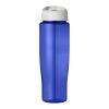 Bouteille de sport avec couvercle à bec verseur H2O Tempo® - 700 ml Bleu-Blanc | sans marquage | non disponible | non disponible