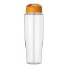 Bouteille de sport avec couvercle à bec verseur H2O Tempo® - 700 ml Translucide-Orange | sans marquage | non disponible | non disponible