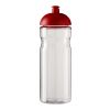 Bouteille avec couvercle dôme H2O Base® - 650 ml Blanc-Rouge | sans marquage | non disponible | non disponible