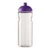 Bouteille avec couvercle dôme H2O Base® - 650 ml  Translucide-Violet | sans marquage | non disponible | non disponible