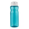 Bouteille H2O Tempo® de sport avec paille - 650 ml Bleu aqua-Translucide | sans marquage | non disponible | non disponible