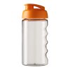 Bouteille H2O Bop® de sport avec couvercle à clapet - 500 ml Translucide-Orange | sans marquage | non disponible | non disponible