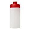 Bouteille Baseline® Plus de sport avec couvercle à clapet - 500 ml Blanc-Rouge | sans marquage | non disponible | non disponible