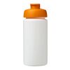Bouteille Baseline® Plus GRIP de sport avec couvercle à clapet - 500 ml Blanc-Orange | sans marquage | non disponible | non disponible