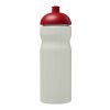 Bouteille H2O&nbsp;Eco de sport avec couvercle dôme - 650&nbsp;ml Ivoire-Rouge | sans marquage | non disponible | non disponible