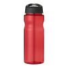 Bouteille H2O Eco de sport avec paille - 650 ml Rouge-Noir | sans marquage | non disponible | non disponible