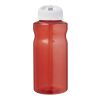 Bouteille de sport H2O Active® Eco Big Base de 1 litre avec couvercle à bec verseur Rouge-Blanc | sans marquage | non disponible | non disponible
