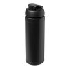 Bouteille de sport Baseline Rise de 750&nbsp;ml recyclée avec couvercle rabattable Noir-Noir | sans marquage | non disponible | non disponible