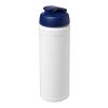 Bouteille de sport Baseline Rise de 750&nbsp;ml recyclée avec couvercle rabattable Translucide-Bleu | sans marquage | non disponible | non disponible