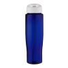 Bouteille de sport H2O Active® Eco Tempo de 700&nbsp;ml avec couvercle à bec verseur Blanc-Bleu | sans marquage | non disponible | non disponible