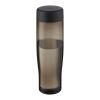 Bouteille d'eau H2O Active® Eco Tempo de 700&nbsp;ml avec couvercle vissé Noir-Charbon | sans marquage | non disponible | non disponible