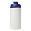 Bouteille de sport Baseline de 500 ml recyclée avec couvercle rabattable Translucide-Bleu | sans marquage | non disponible | non disponible