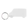 Porte-clés recyclé Tait en forme de minibus blanc | sans marquage | non disponible | non disponible