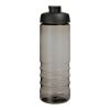 Bouteille de sport H2O Active® Eco Treble de 750 ml avec couvercle à bascule Charbon-Noir | sans marquage | non disponible | non disponible