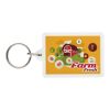 Porte-clefs plastique Vito rectangulaire blanc | sans marquage | non disponible | non disponible