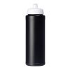 Bouteille Baseline® Plus avec couvercle sport et bandeau antidérapant - 750 ml Noir-Blanc | sans marquage | non disponible | non disponible