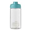Shaker H2O Active Bop en plastique transparent - 500 ml Bleu aqua-Blanc | sans marquage | non disponible | non disponible