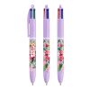 BIC® 4 Couleurs® Pastel + Lanyard Violet pastel | Sérigraphie 1 couleur | Corps-à la droite du clip | 30.00 mm x 43.00 mm