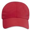Casquette sandwich 6 panneaux Morion GRS recyclée ajustable Standard | Rouge | sans marquage | non disponible | non disponible | non disponible