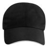 Casquette sandwich 6&nbsp;panneaux Morion GRS recyclée ajustable Standard | Noir | non disponible | sans marquage | non disponible | non disponible | non disponible