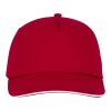 Casquette 5 panneaux sandwich Styx Standard | Rouge | sans marquage | non disponible | non disponible | non disponible