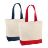 EDMONTON. Sac 100% coton canvas (280 g/m²) Bleu | sans marquage