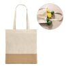 MERCAT. Sac 100% coton (160 g/m²) avec détails en imitation jute Beige | sans marquage