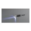 LERGAN. Porte-clés en aluminium avec lampe de poche 3 LED Noir | sans marquage
